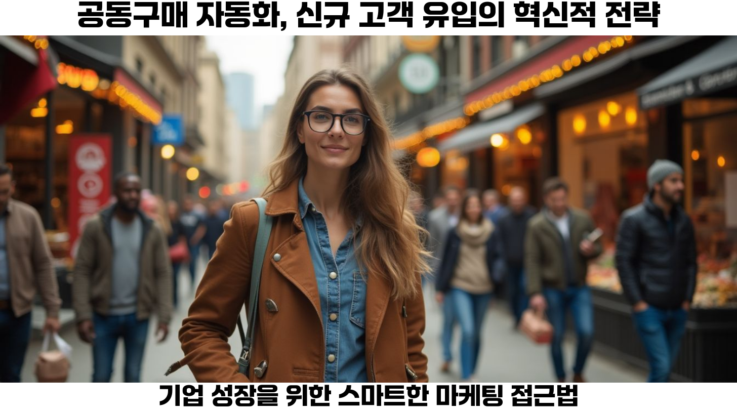 공동구매 자동화: 신규 고객 유입의 스마트한 전략들 2 첫번째, 현대의 소비자 시장에서 신규 고객을 유입하는 것은 기업 성장의 핵심 요소입니다.