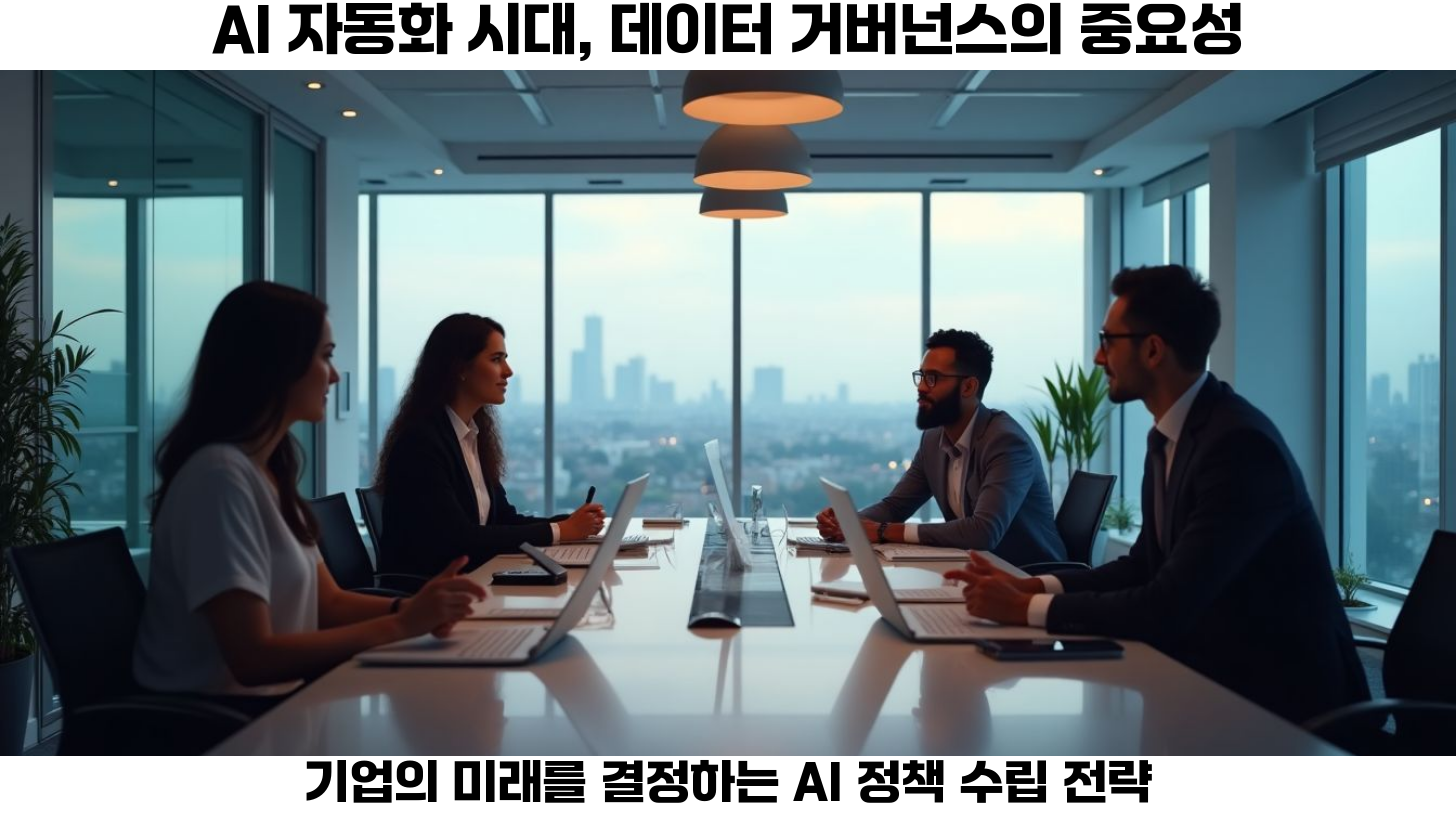 AI 자동화 도입 시 데이터 거버넌스 정책 수립 방법 2 첫번째, AI 자동화가 기업의 운영 방식을 혁신하고 있는 현재, 데이터 거버넌스 정책의 수립은 필수적입니다.