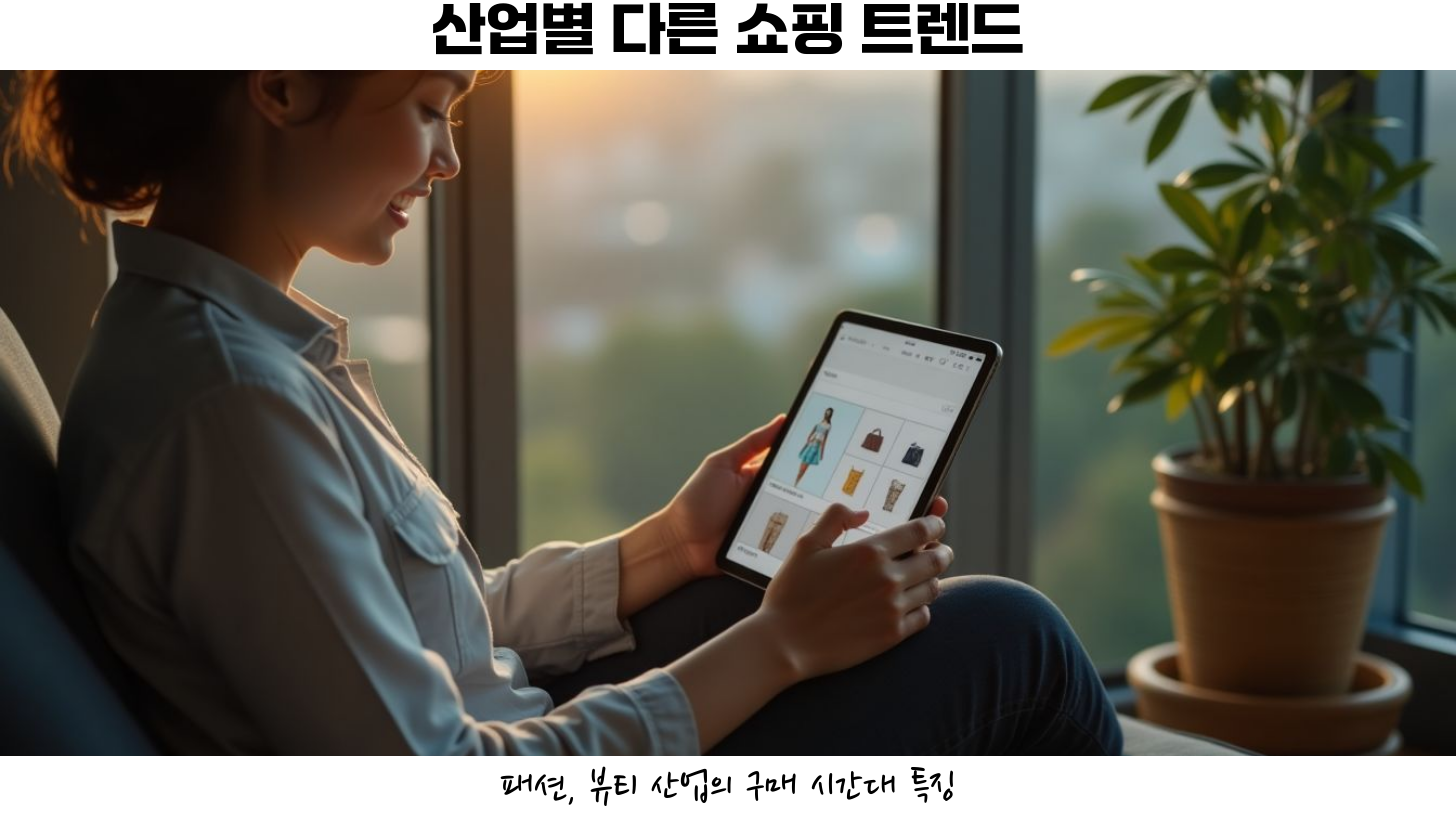 소비자 구매 패턴: 월요일이 최적의 쇼핑 시간인 이유 4 구매 시간대는 산업군에 따라 차이를 보입니다.