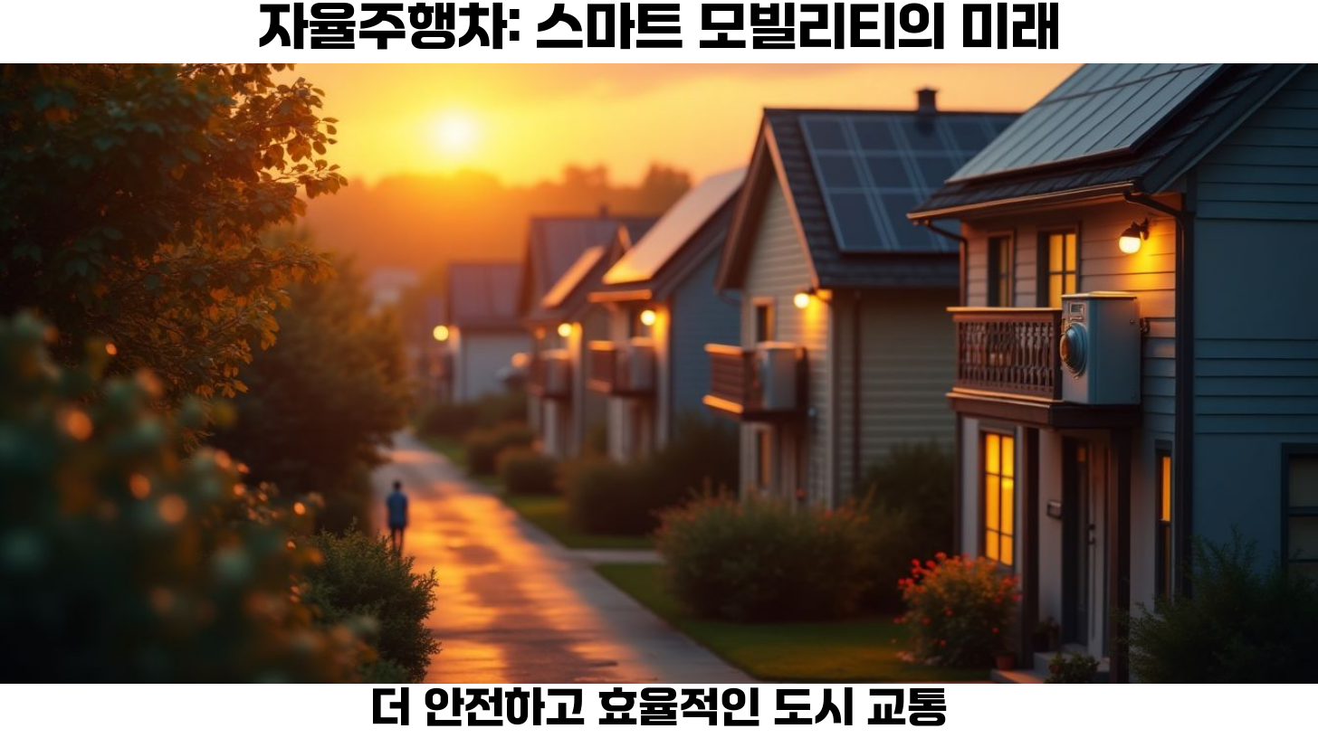 스마트 시티: IoT 인프라와 자율주행차가 만드는 새로운 도시 계획 4 자율주행차의 역할: 스마트 시티의 교통 혁신