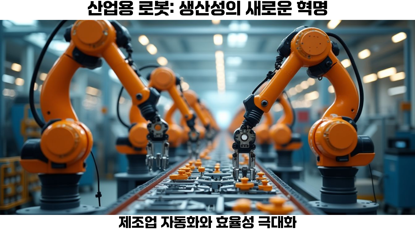 로봇 공학의 미래: 산업용 로봇과 AI 로봇의 혁신적인 변화 3 효율성을 극대화하는 기술