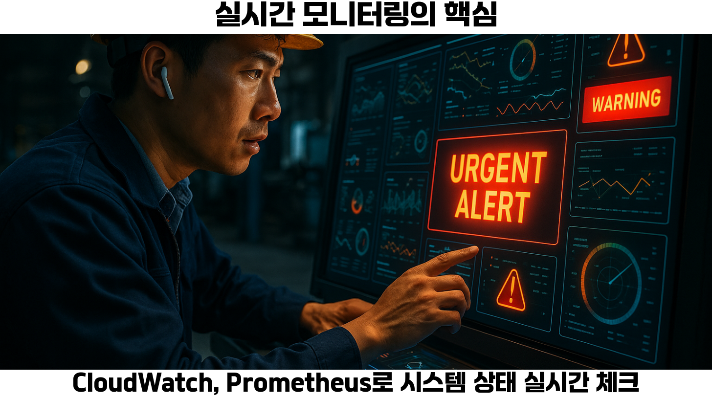 실시간 지표 모니터링, 경보, 대시보드 시각화