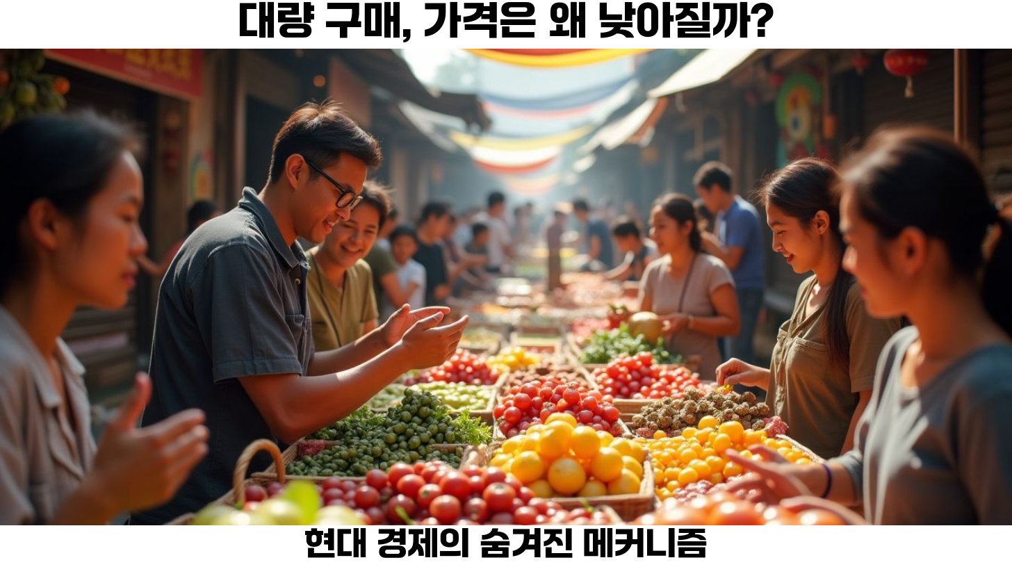 구매 수량이 많아질수록 가격이 낮아지는 구조는 현대 경제에서 매우 중요한 개념으로 자리잡고 있습니다.