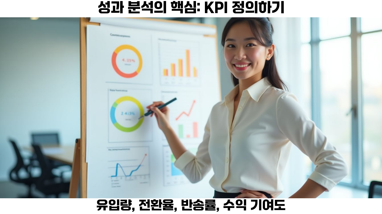 성과 분석을 시작하기 위해 가장 먼저 해야 할 일은 핵심 성과 지표(KPI)를 정의하는 것입니다.