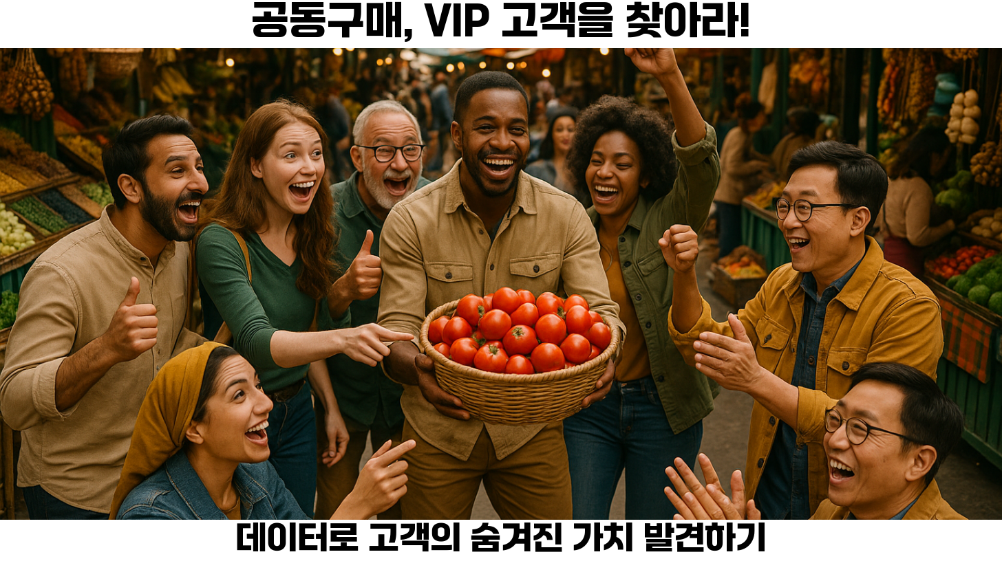 공동구매 참여자 분석으로 VIP 고객 자동 식별 및 혜택 제공하기 2 첫번째 공동구매는 최근 소비자들 사이에서 인기를 끌고 있는 트렌드입니다.