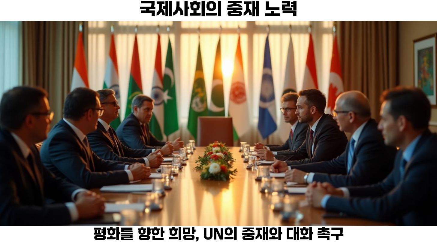 인도와 파키스탄 군사 긴장 고조: 전면전 가능성 증가 5 국제사회의 중재 노력