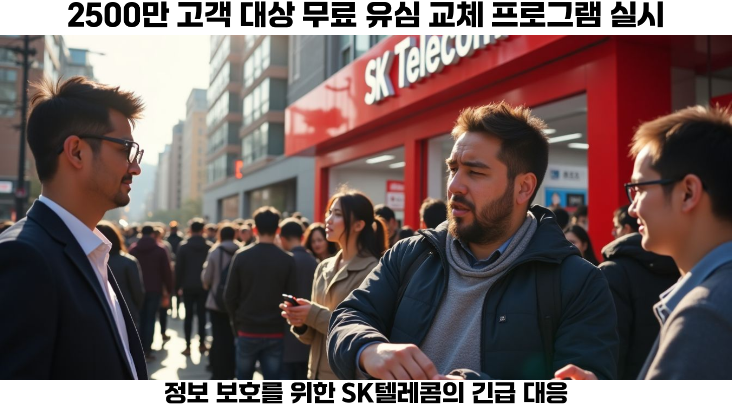 전국 대리점 혼잡, 유심 교체 대기 줄 이어져