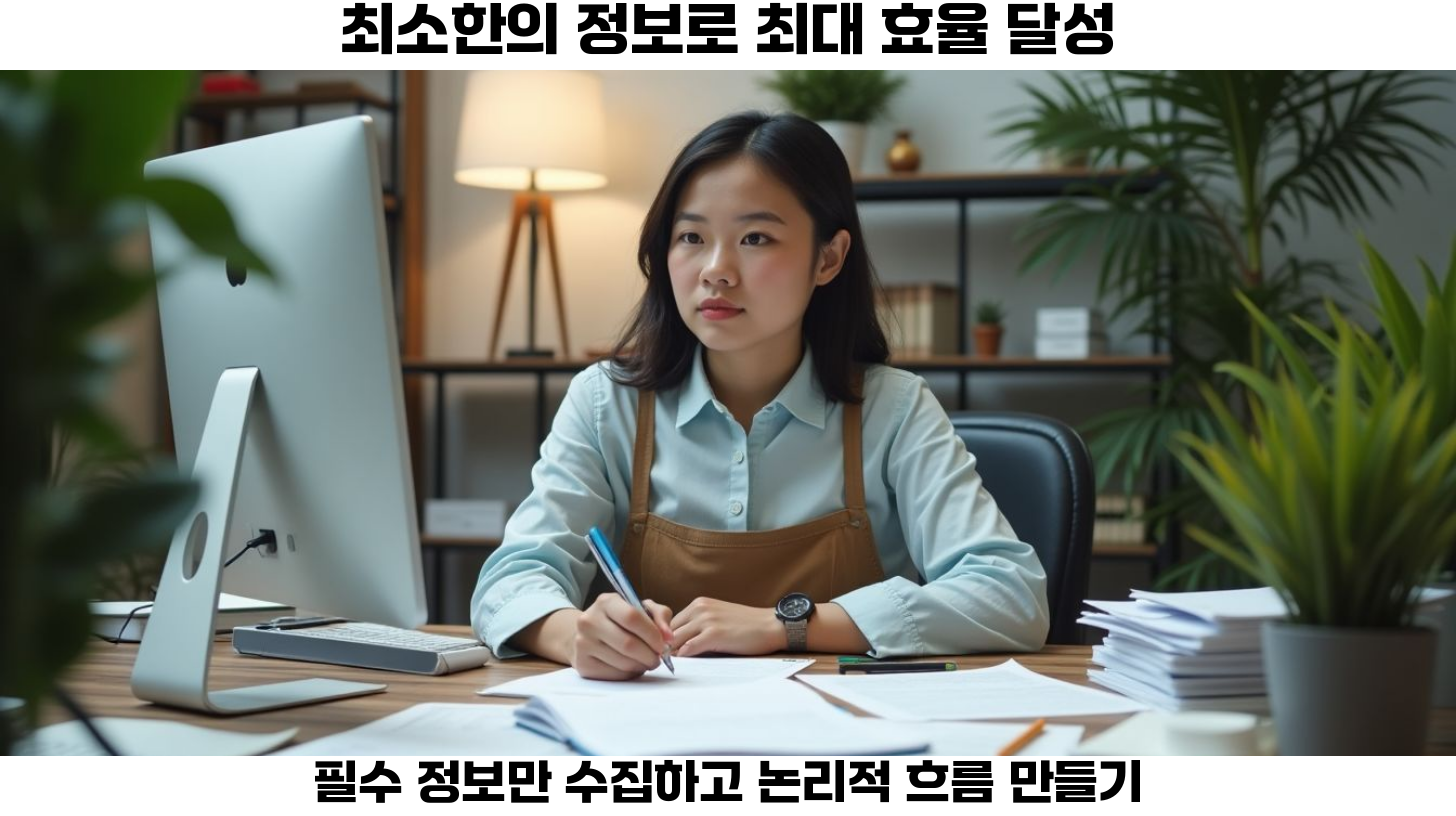 양식의 논리적 흐름을 정리해야 합니다.