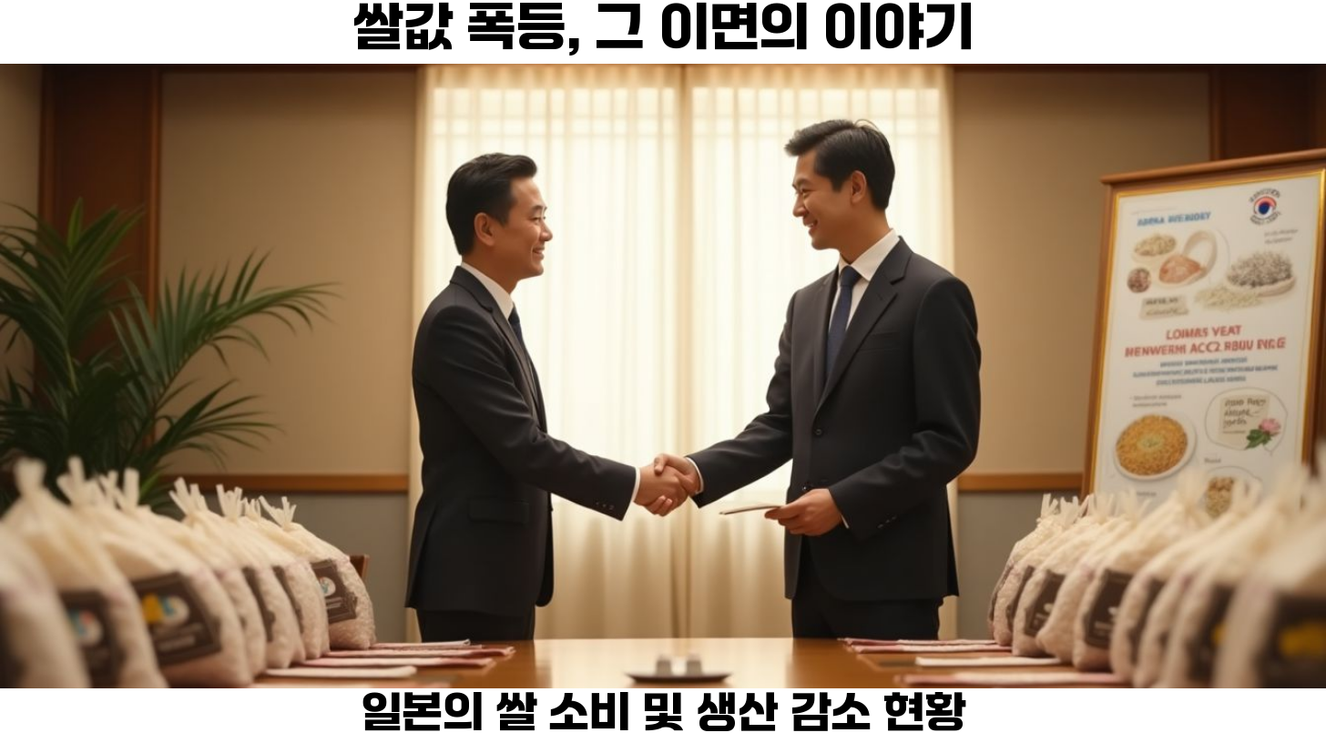 일본 쌀 소비와 생산 감소