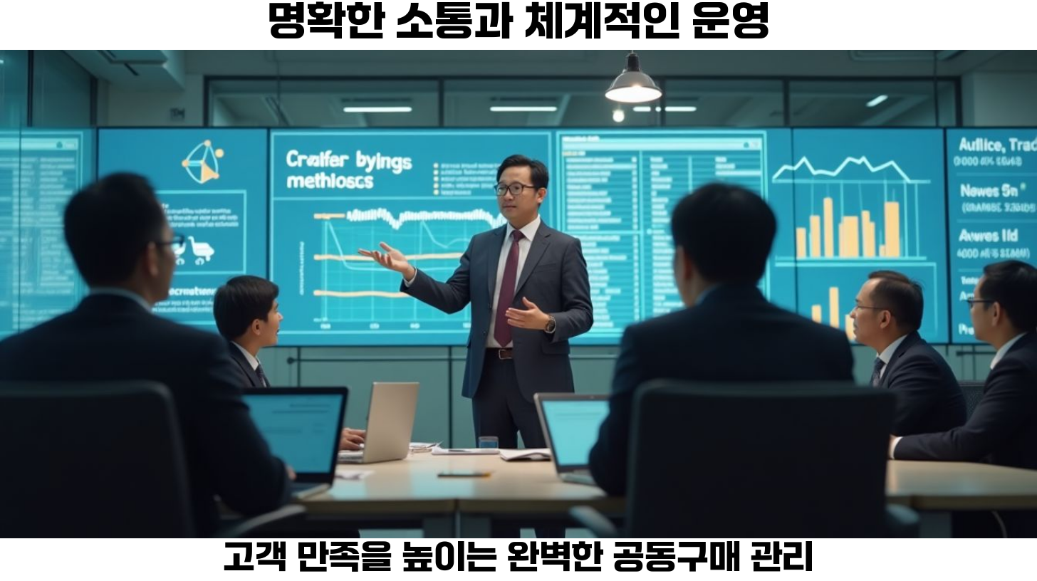 공동구매 성공을 위한 지속적인 홍보 전략 7가지 5 이처럼 모든 계획과 전략을 통해 공동구매 기간 동안 지속적인 홍보와 고객들의 관심을 유지할 수 있습니다.