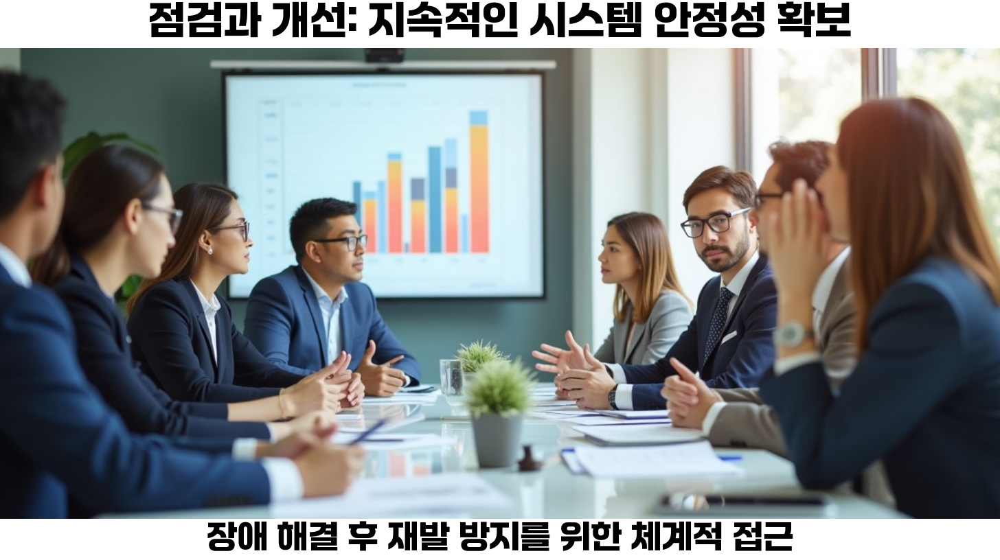 장애 원인을 분석하고 재발 방지를 위한 조치를 취하는 것이 중요