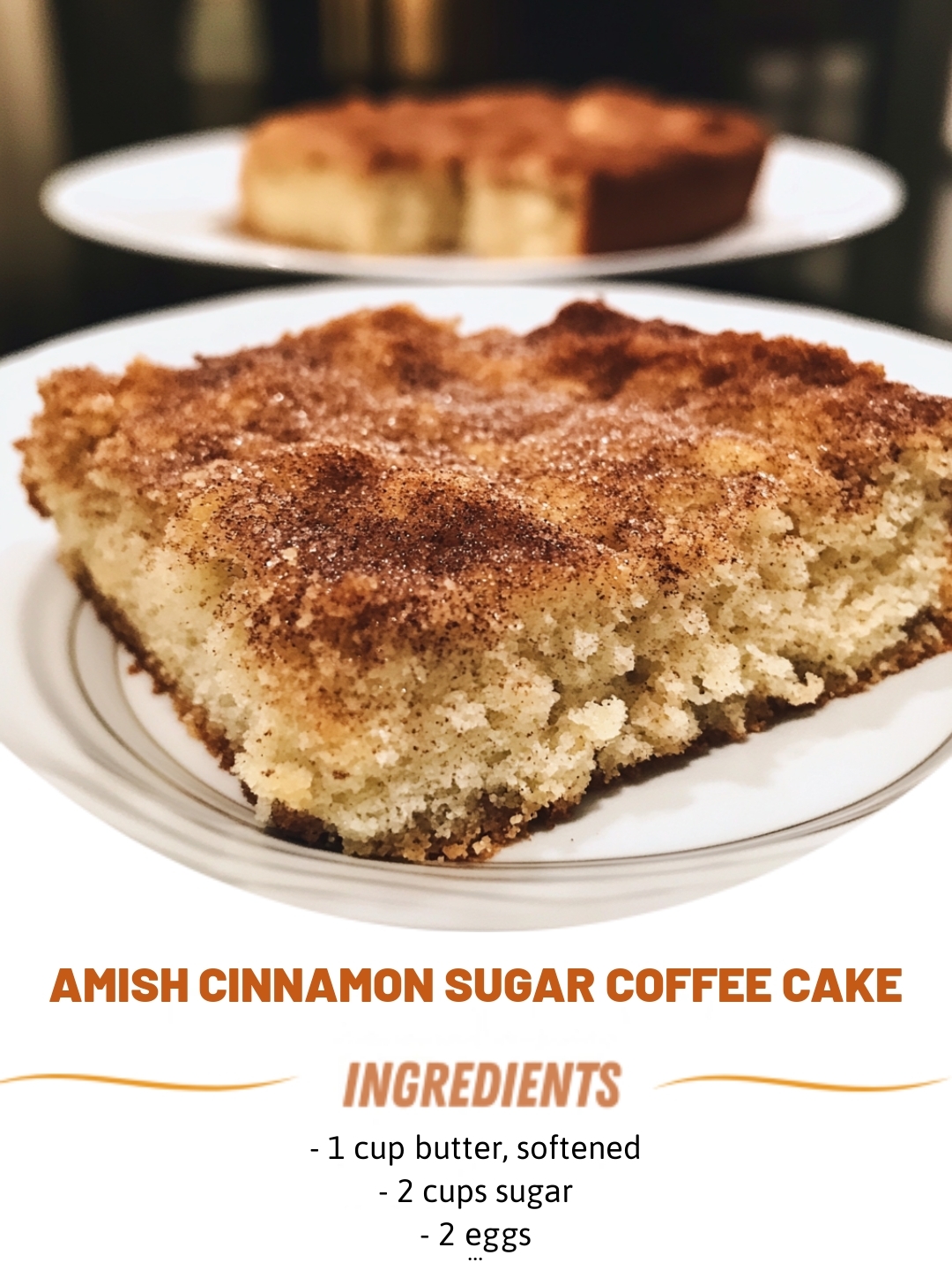 Amish Cinnamon Sugar Coffee Cake
