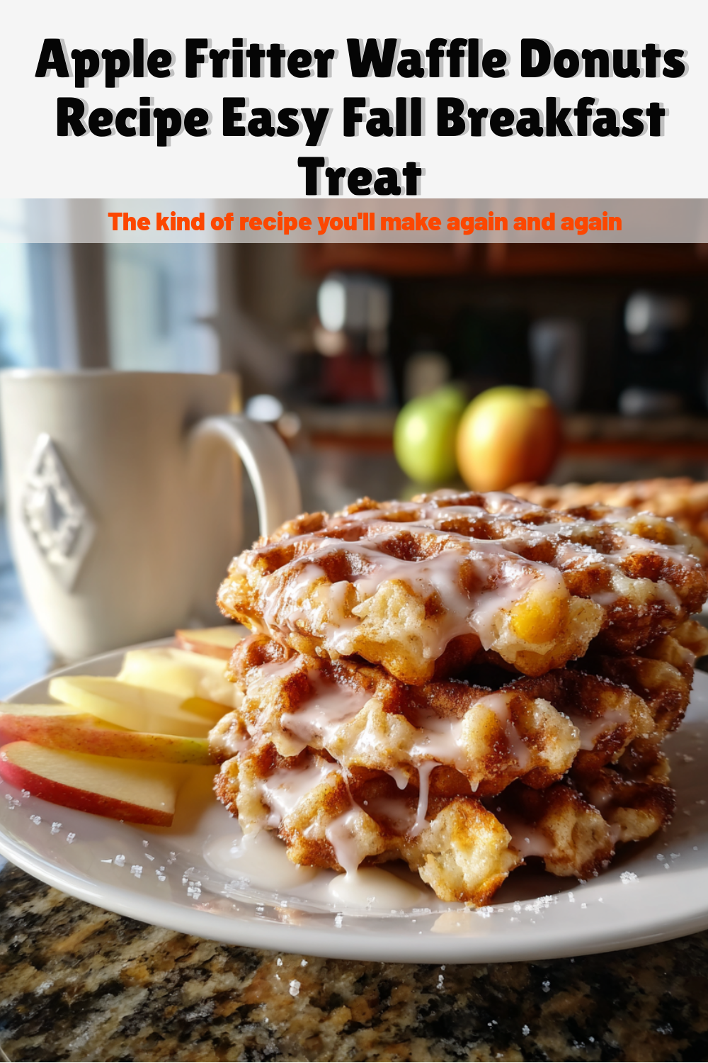 Apple Fritter Waffle Donuts