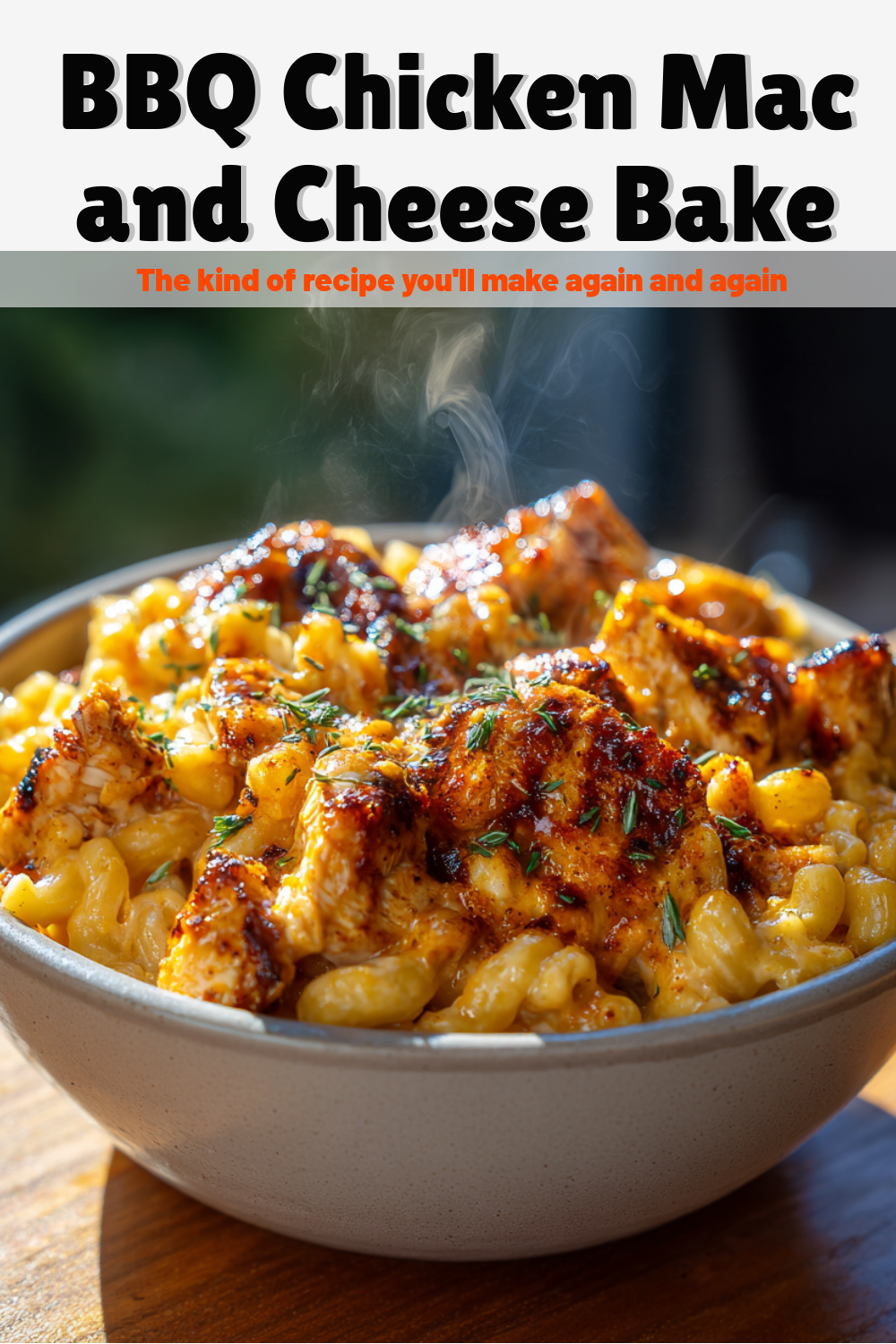BBQ Chicken Mac and Cheese Bake